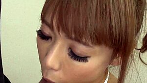 Japanese brunette Ann Takase gets a dick and enjoys it uncensored