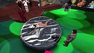 Group dancing at the elite social club