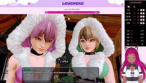 Lewdneko the Vtuber explores Harem Hotel with big tits in part 29