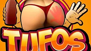 I'm eatin' the maid's big ass in this hentai scene.