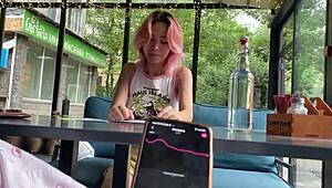 Walking around the city with a vibrator inside, feeling every buzz?