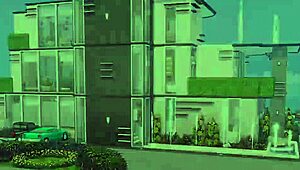 Blonde bent over for doggystyle cum in 3D home