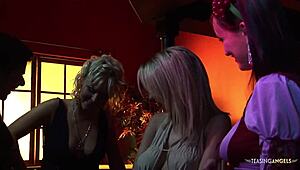 Man, this guy is so lucky with three chicks pleasing his cock.