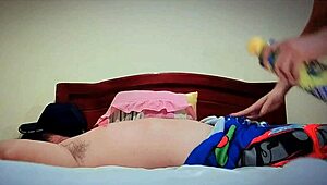 Gruesoo lets me test his thick cock with my chest