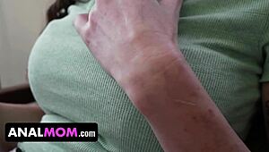 Analmom Feels Naughty As Big Titted Milf Gets Caught Masturbating