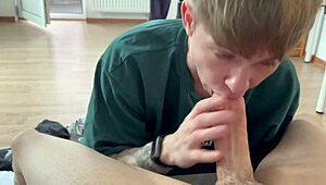 He Invited Student For Juicy Blowjob And Orgasm!