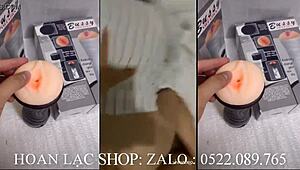 Vietnamese girl bent over in doggystyle, intriguing invitation