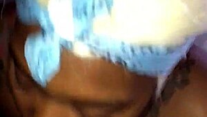 Ebony sucks big black monster cock.