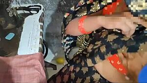 Just saw this Indian bhabhi sewing, and her boss took the chance to nail her on the machine.