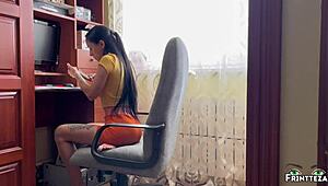 Stepson Creampies Stepmom After Computer Help Promise