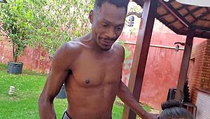 Weekend gathering with attractive individuals in public outdoor setting