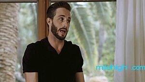 Lonely wife enjoys relaxing massage session