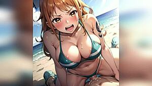 in this hentai story, a petite teen with big tits gets fucked by a huge monster cock, creampie and anal included.