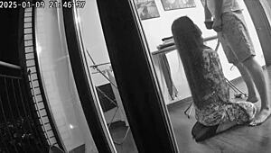 hey, you see this cheating wife banging a friend while hubby’s at work?