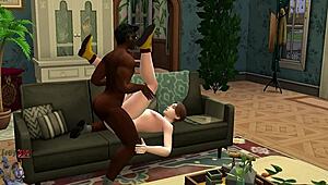 gay threesome with black monster cocks in assfucking hentai