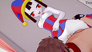 pomni takes off her towel so she can fuck better without censorship in this amazing parody