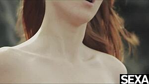 Two Hot Redheads Dive into Wild Lesbian Sex on Public Beach