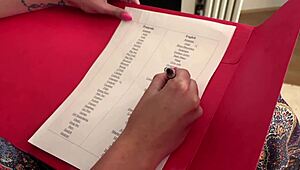 Wow, redhead MILF with pierced nipples riding two massive cocks at once!