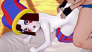 pomni takes off her towel so she can fuck better without censorship in this amazing parody