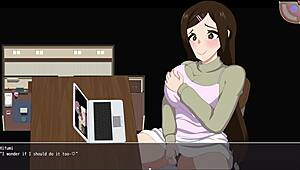 in the anime hentai game, lesbians masturbate and give blowjobs outdoors in part 2