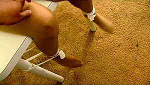 Sexy black teen Cavon bound and tickled in tight pantyhose