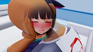 探索Kazusa的3D动漫色情世界