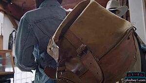 Big booty ebony babe Harley Dean teases in jeans. Her solo striptease for Playboy shows big tits.