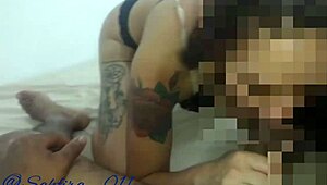 Damn! Young Chick Deepthroating a Massive Black Cock Like a Pro!