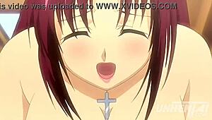 Busty nun breaks her vows with stepbrother in wild hentai