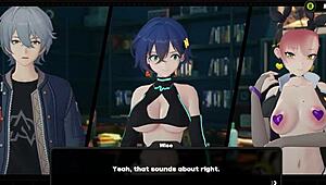 Playing sfw game with porn mods in zenless zone zero featuring gumi