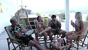 The Day She Showed Her Tits at the Bar, Her Family Accepted It Well, and the Swing House - Couple Kobra Sheer Red