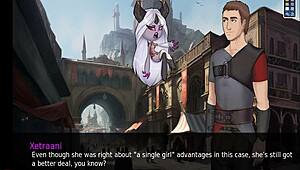 i'm loving this dirty fantasy parody with footjob action