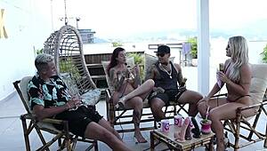 The Day She Showed Her Tits at the Bar, Her Family Accepted It Well, and the Swing House - Couple Kobra Sheer Red