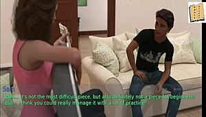 A wife and stepmother 30 feel intense emotions during amateurs game big tits homemade ass milf brunette