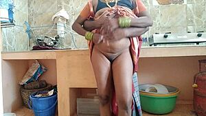 Hey, watch this Indian teacher get pounded hard in the kitchen!