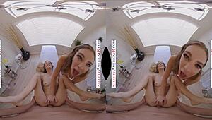 first massage with hot blondes