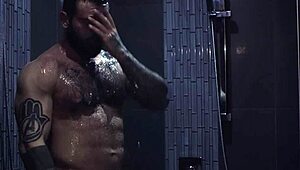 Markus Kage intensely jerks off watching Ryan Stone and Jay fuck bareback