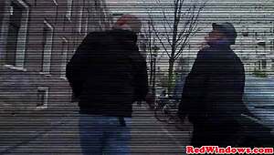 Chubby Dutch hooker sucks cock till cum fills her mouth hard