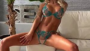 Monika Fox Posing Seductively in Lingerie at Pornshoot