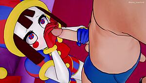 Pomni wants sex again in 3d hentai style