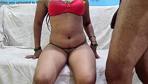 Pink saree bhabhi couldn't resist devar's advances. He took her fully after.