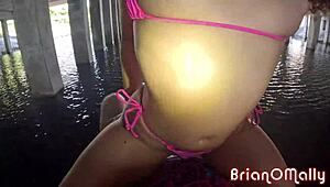 willow ryder's bubble butt bounces on my big dick on the jet-ski