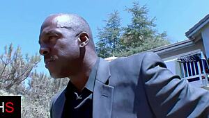 Wow, this blonde takes a huge black cock deep