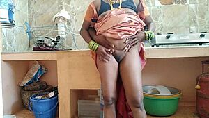 Hey, watch this Indian teacher get pounded hard in the kitchen!