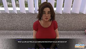 In episode 4, Ella's having a great time on the phone when she suddenly gets licked. She's seducing the devil in this wild threesome.