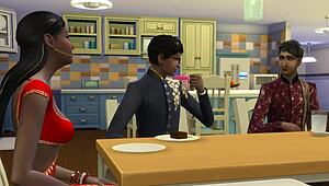 indian step mom fucks her two sons for the first time, even though they hesitated! 😲