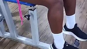 I saw two young guys at the gym and then one went to fuck the stranger, cumming inside her