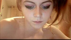 Teen couple having webcam blowjob and sex 😍