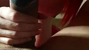 Ariel Sucks Redhead Slut And Holds Cum In Mouth