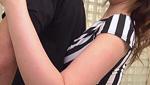 Working Boobs Slip Out In Tailor Mishap During Japanese Session.